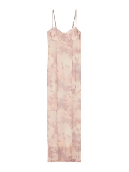 Bershka Obleka majnica / rosé / puder