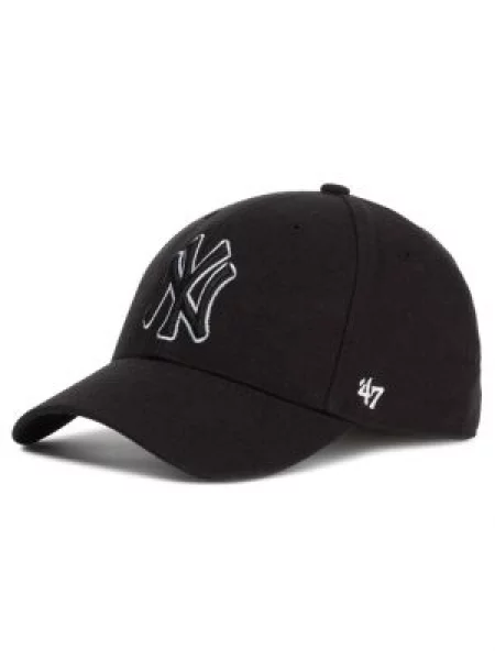 Kepurė su snapeliu 47 Brand New York Yankees Black balta