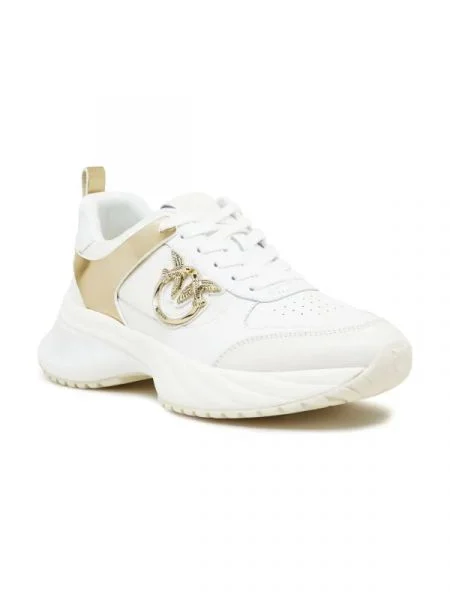 Pinko De piele sneakers ARIEL alb