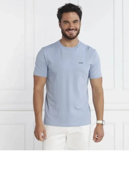 BOSS GREEN Tricou Tee | stretch albastru