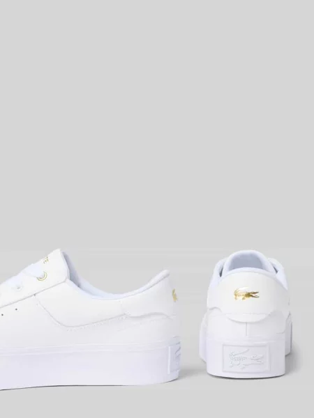 Sneakersy niskie z mieszanki skóry model ‘ZIANE PLATFORM Lacoste białe