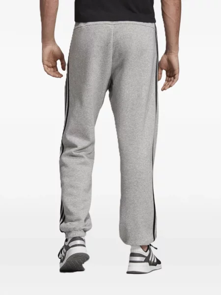 Pruhované krajkové pruhované tričko Adidas s vázáním šedé