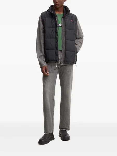 Blugi drepți Levi's® zdrențuiți negru