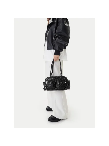 Karl Lagerfeld geantă de piele K/KUILT negru