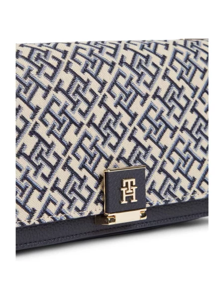 TOMMY HILFIGER Psaníčko béžová / námořnická modř / světlemodrá modrá