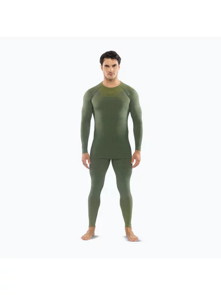 Set de lenjerie termoactivă pentru bărbați Viking Altis Base Layer dark green verde
