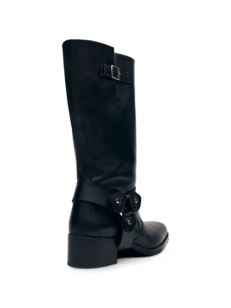 Botine Alohas cu cataramă negru