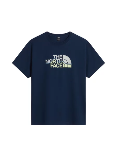 THE NORTH FACE Tricou Mountain Line bleumarin / deschis galben