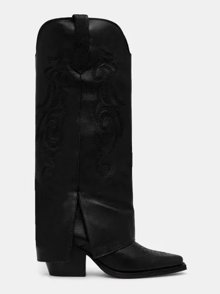 Кожаные сапоги Answear.lab черные