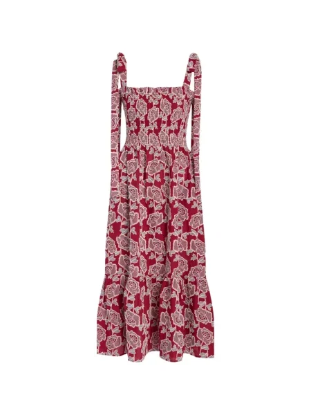 Rochie midi Erdem cu model floral roșu