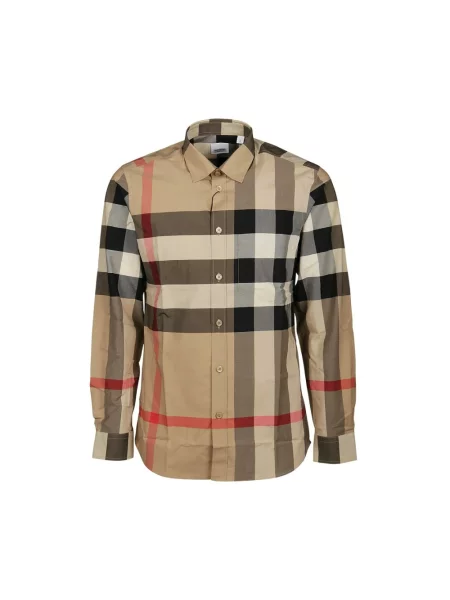 Koszula Burberry w kratę beżowa