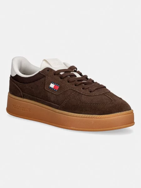 Tommy Jeans THE GREENWICH EDGE MAX SUEDE sneakersy zamszowe brązowe