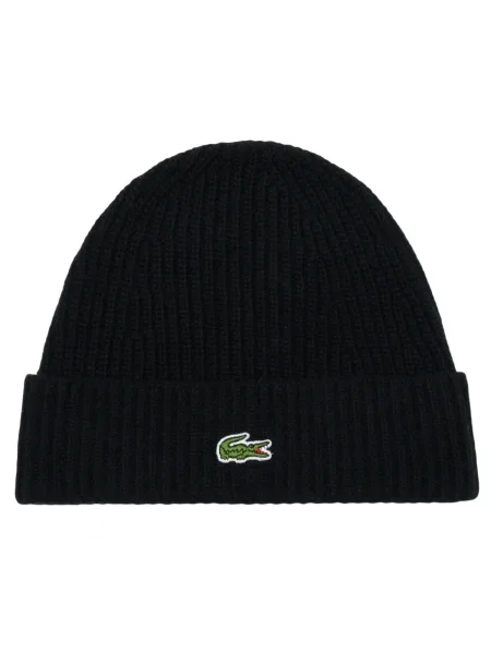 Lacoste gyapjú sapka vékony gyapjú fekete