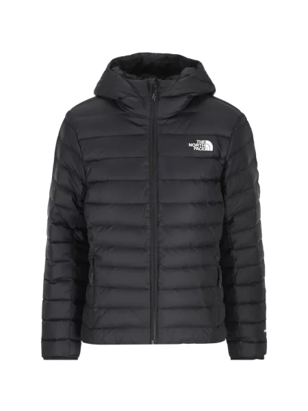 Geacă cu puf The North Face cu glugă clasică negru