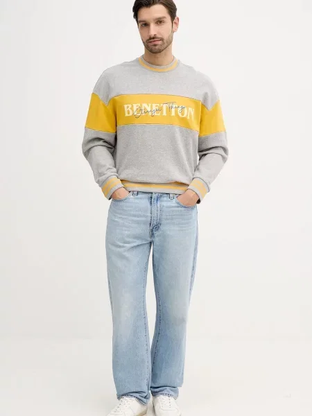 Кофта United Colors of Benetton x Stranger Things з принтом сірий