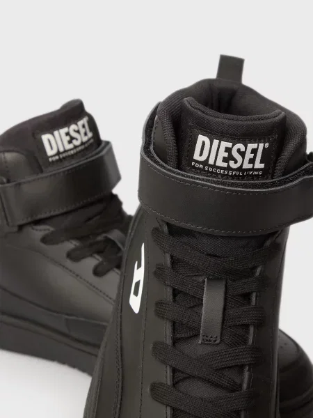 Шкіряні черевики Diesel чорні