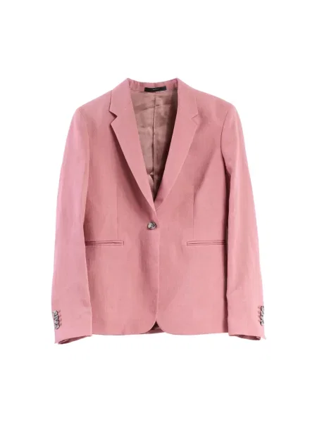 Lniana marynarka Paul Smith różowa