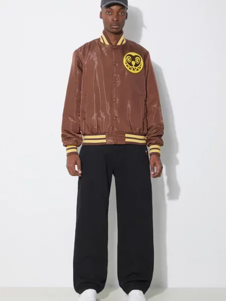 Атласная демисезонная куртка Icecream коричневая