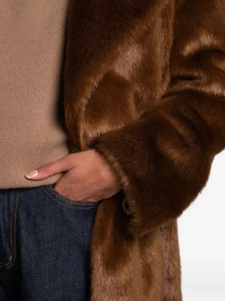 Krzneni kaput The Frankie Shop smeđa