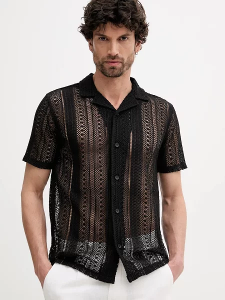 Риза Lindbergh със стандартна кройка черно