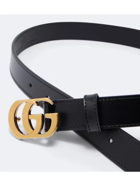 Cu centură curea Gucci din piele negru