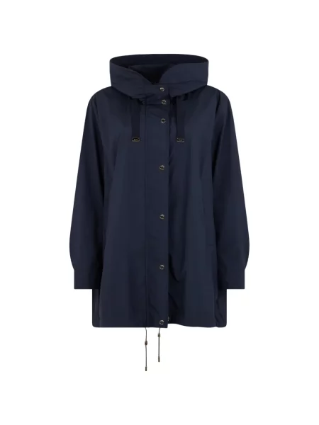 Parka Moorer z kapturem niebieska