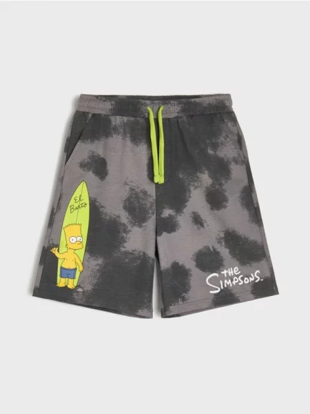 Sinsay Volné šortky s potiskem The Simpsons vícebarevná