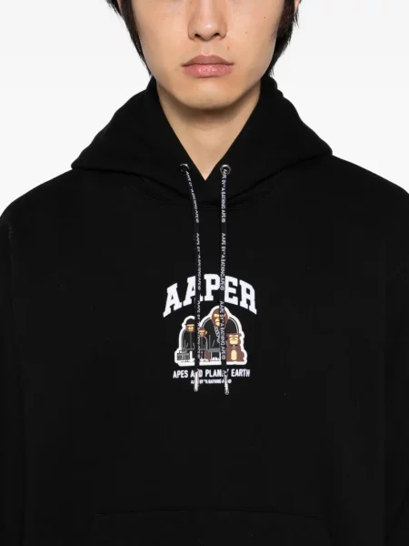 Hanorac cu glugă Aape By A Bathing Ape negru