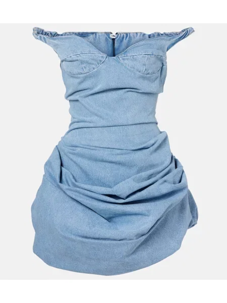 Rochie din denim Magda Butrym până la genunchi de costum albastru