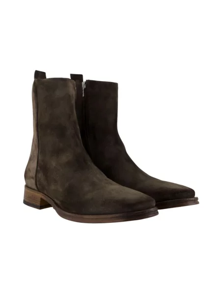 Buty do kostki Acne Studios skórzane brązowe