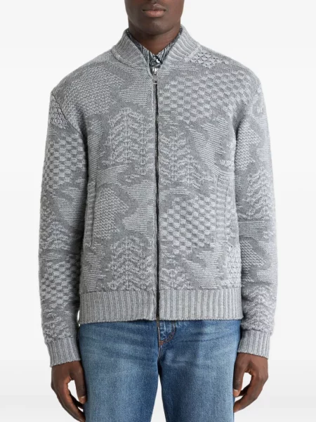 Geacă bomber Etro de lână gri
