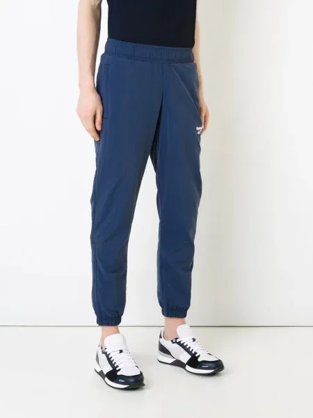 Běžecké žebrované kalhoty Reebok modré