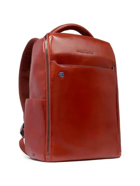 Rucsac Piquadro din piele portocaliu