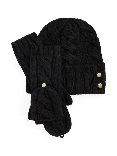 Căciulă Lauren Ralph Lauren de lână negru