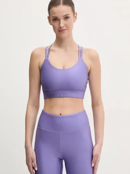 Спортен сутиен Casall Glitz лилаво с изчистен дизайн виолетово
