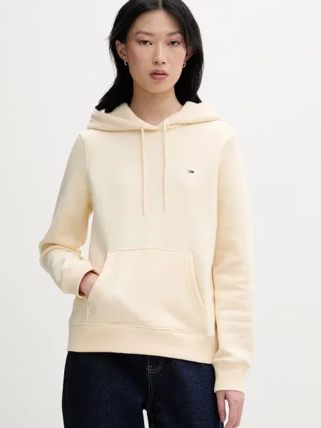 Tommy Jeans bluza z bawełną żółta