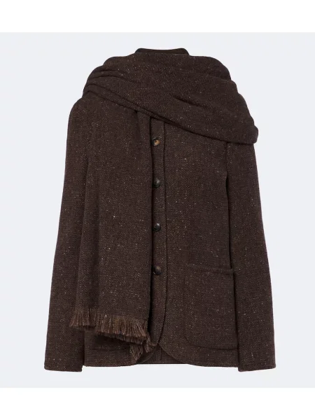 Vunena jakna Ralph Lauren Collection smeđa