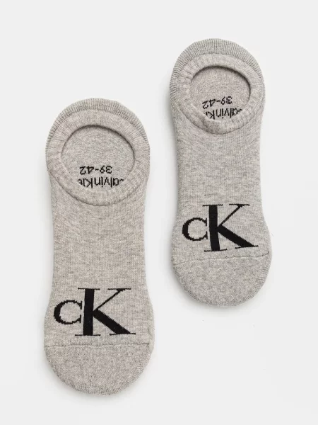 Calvin Klein Jeans kotníkové ponožky s bavlnou šedé