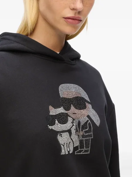Hoodie Karl Lagerfeld μαύρο