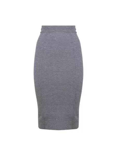 Spódnica ołówkowa Pinko z wysoką talią wełniana szara