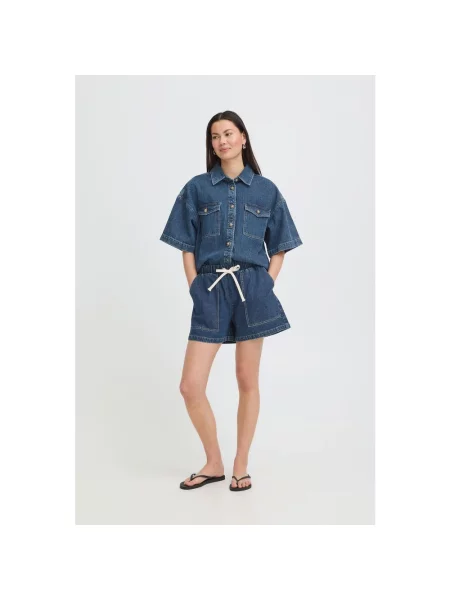 ICHI Szorty Kobieta S Denim Denim Shorts niebieski