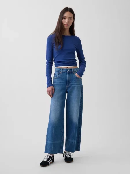 Blugi Gap cu talie înaltă negru