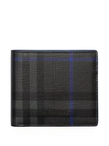 Карирано портмоне Burberry черно