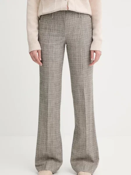 PS Paul Smith pantaloni cu lână drept medium waist bej