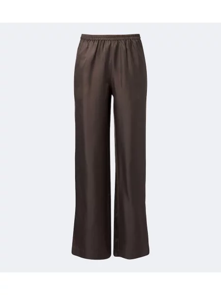 Pantaloni Loulou De Saison de mătase maro