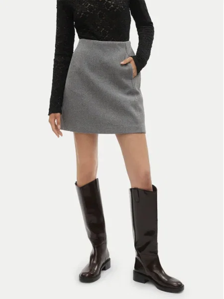 Vero Moda Fustă tip creion Fortuneallison gri