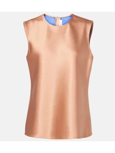 Top Carolina Herrera din satin portocaliu