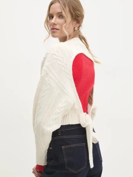 Пуловер Answear Lab дамски бяло