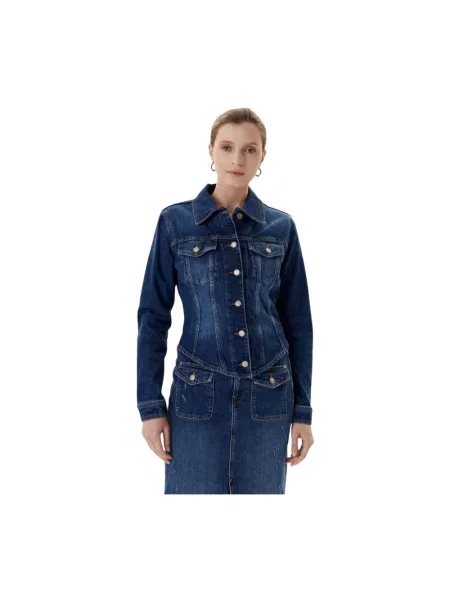 Kurtka jeansowa Guess granatowa