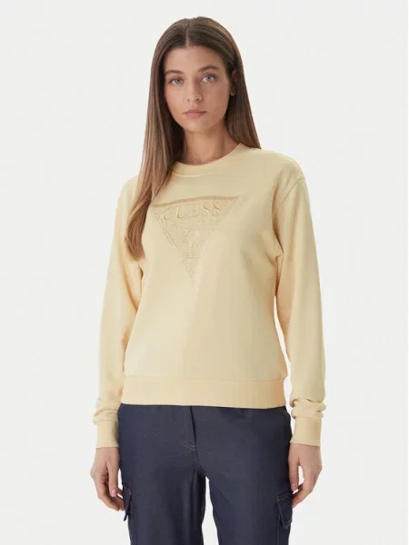Guess Bluza jasny żółty